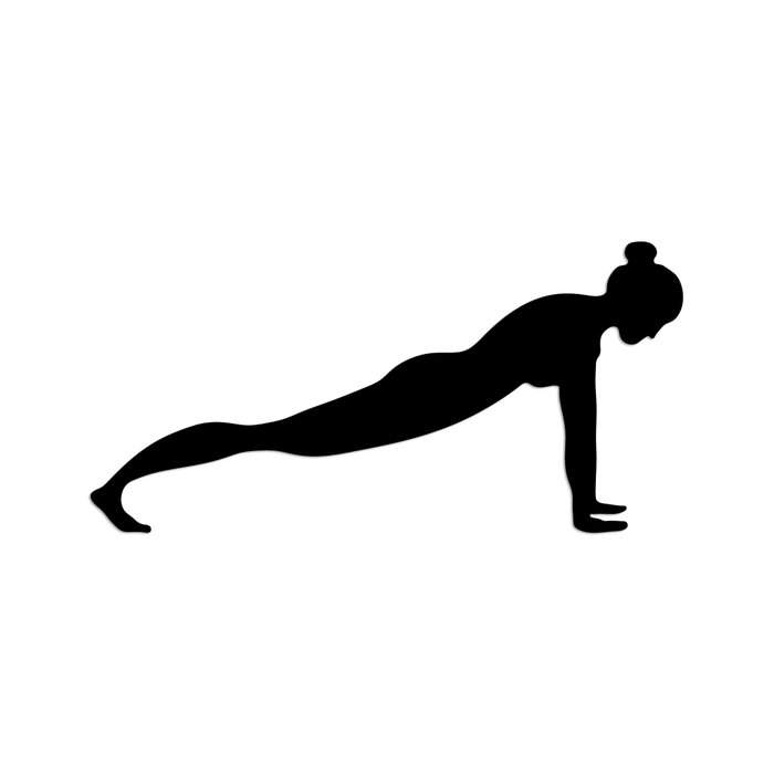 Wallity Yoga 7 Escultura de pared de metal negra Wallity Yoga 7 Escultura de pared de metal negra